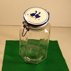 Vintage Rosenthal Netter Cobalt Blue Art Pottery Kitchen Ceramic Canister